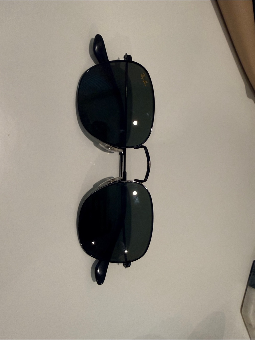 Ray-Ban Black Frame with Dark Green Lenses Sunglasses